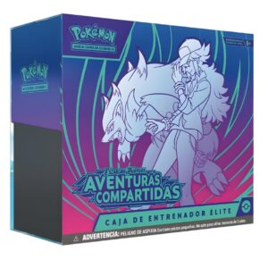 Estuche Entrenador Elite cartas Aventuras Compartidas Pokemon latino
