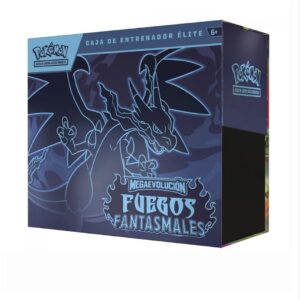 Estuche Entrenador Elite cartas Fuegos Fantasmales Pokemon Latino